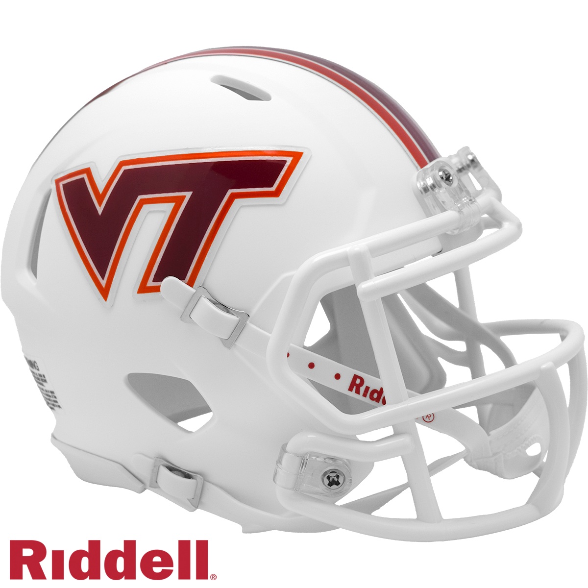 9585590442 Virginia Tech Hokies Helmet -  Replica Mini Speed Style White