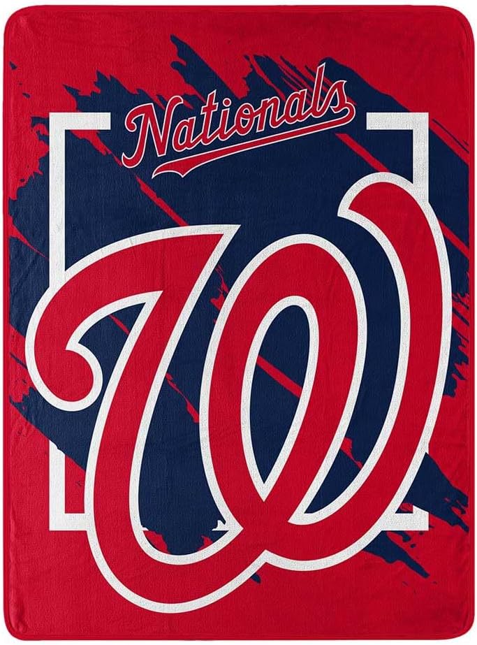 9060433084 46 x 60 in. Washington Nationals Blanket - Micro Raschel Dimensional Design Rolled