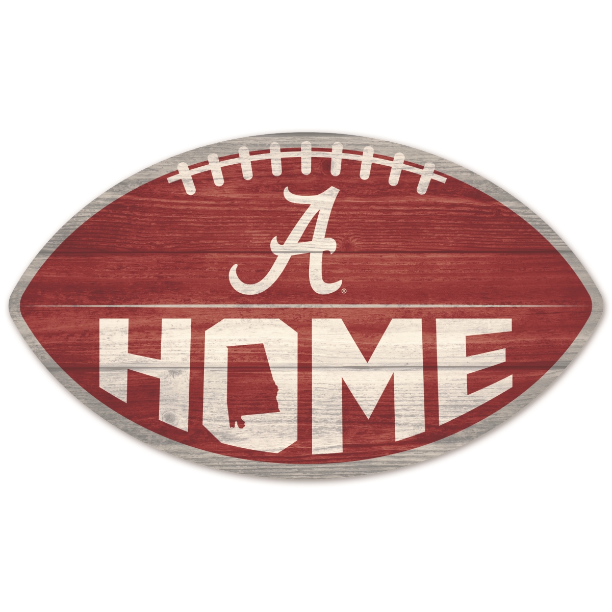 9416609817 Alabama Crimson Tide Sign Wood  Football Shape