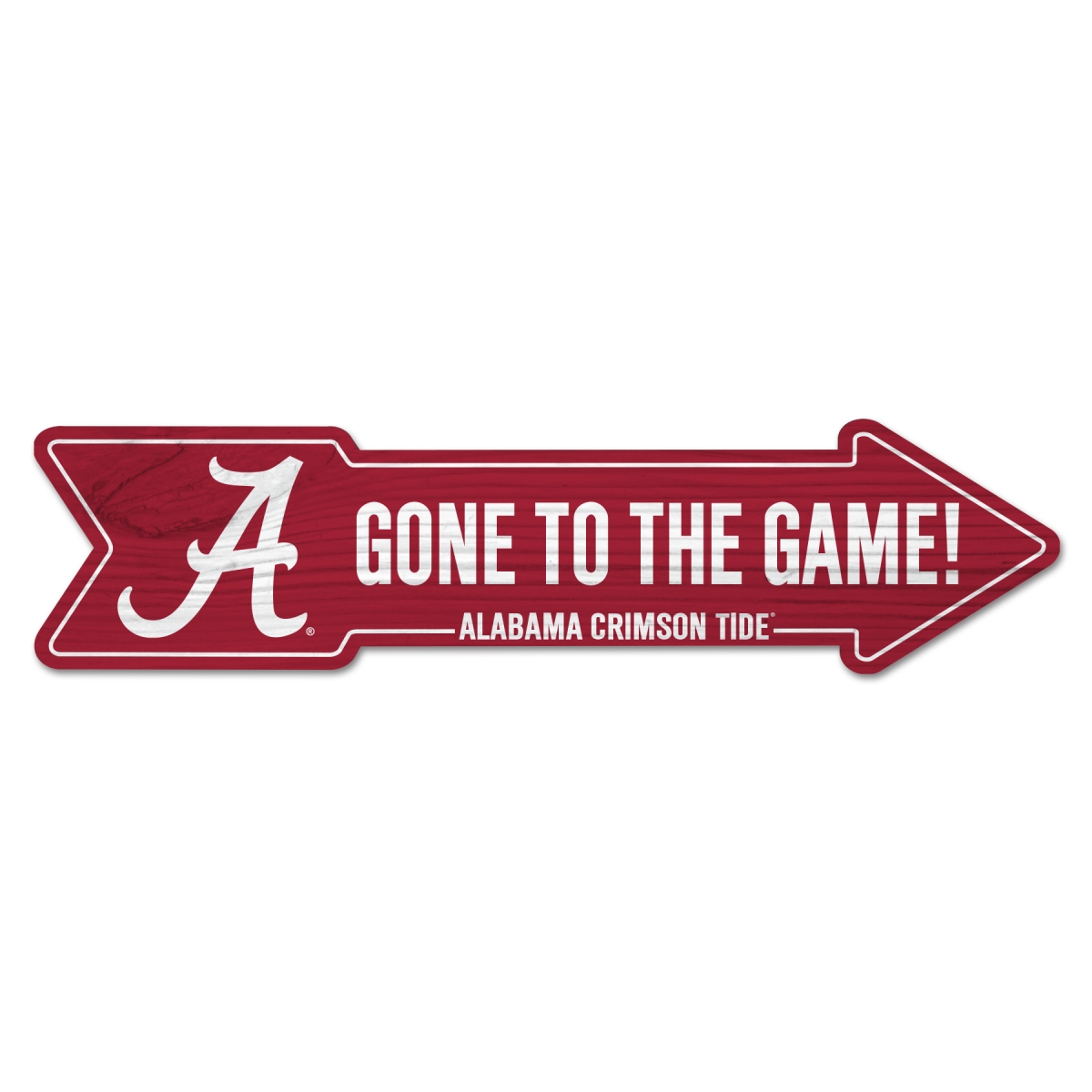 9416610783 6 x 24 in. Alabama Crimson Tide Sign - Wood Arrow