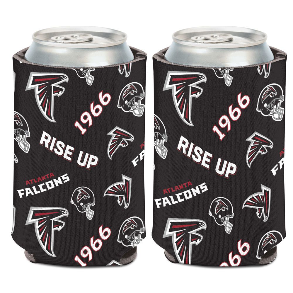 9416624248 Atlanta Falcons Can Cooler - Scatter Print Design