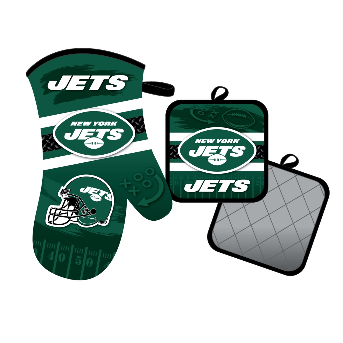 Mojo Licensing 9468800626   York Jets Oven Mitt & Pot Holder Set