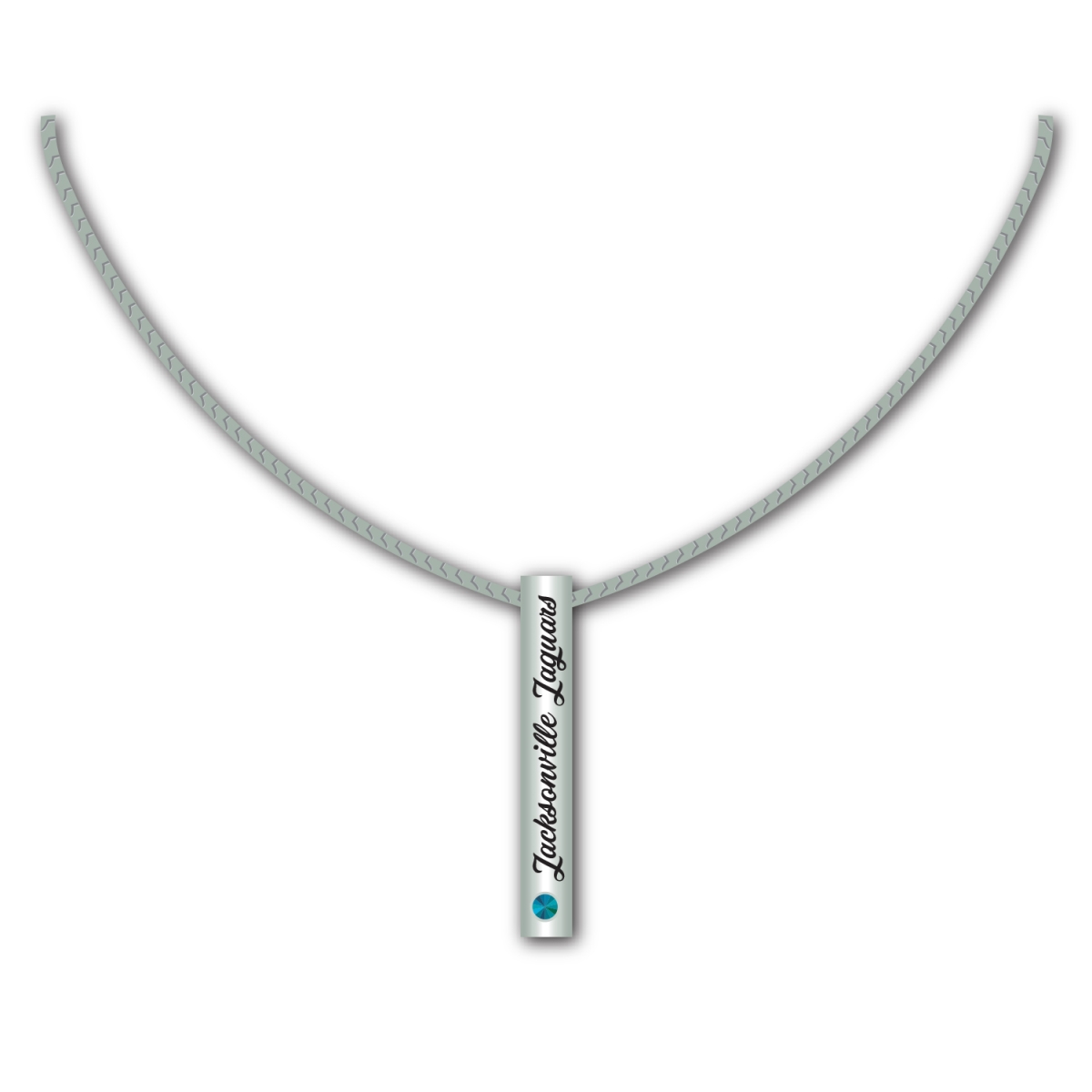 Mojo Licensing 9468804763 Jacksonville Jaguars Necklace - Silver Bar