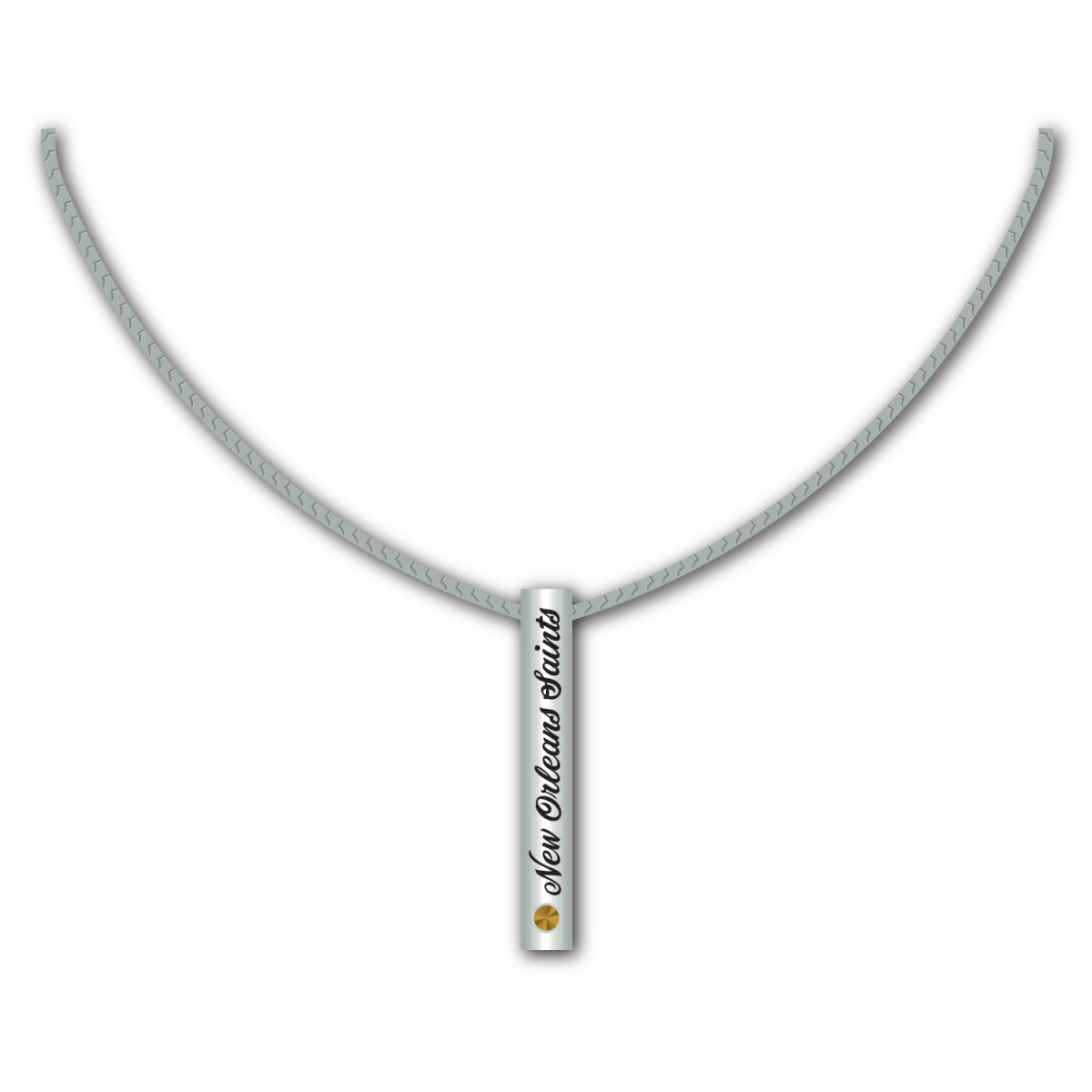 Mojo Licensing 9468804771   Orleans Saints Necklace - Silver Bar