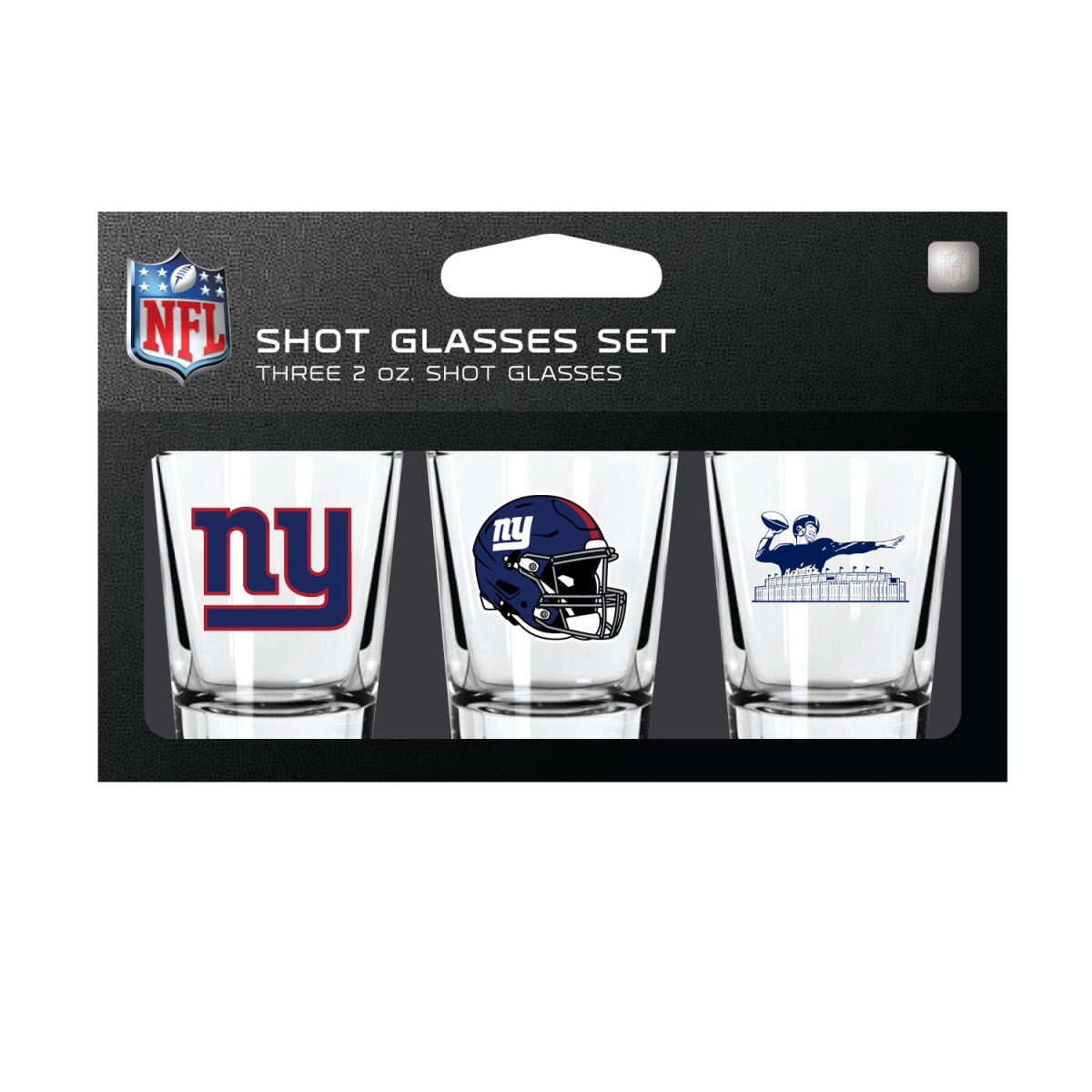 Mojo Licensing 9468813309   York Giants Shot Glass Set - Pack of 3
