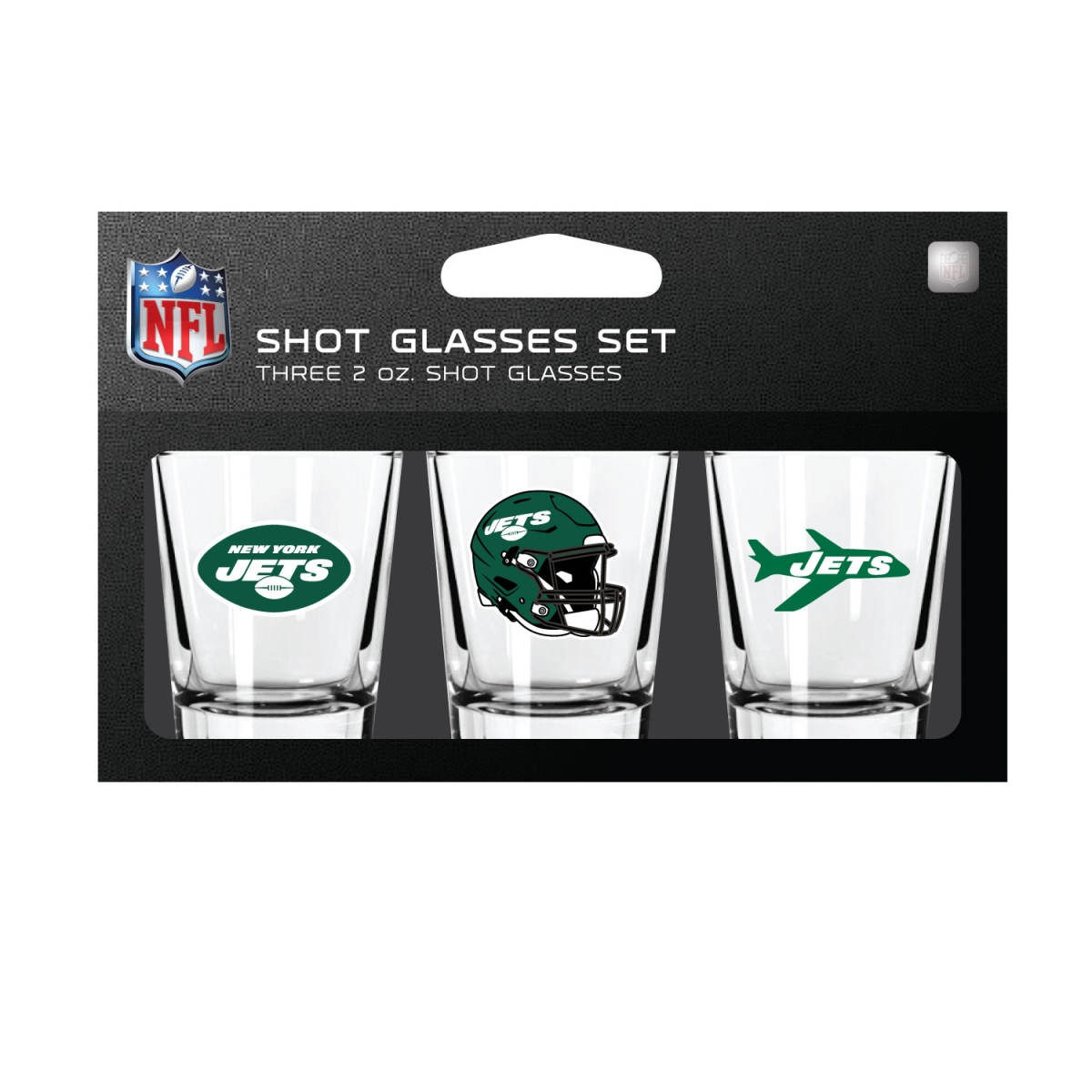 Mojo Licensing 9468813310   York Jets Shot Glass Set - Pack of 3