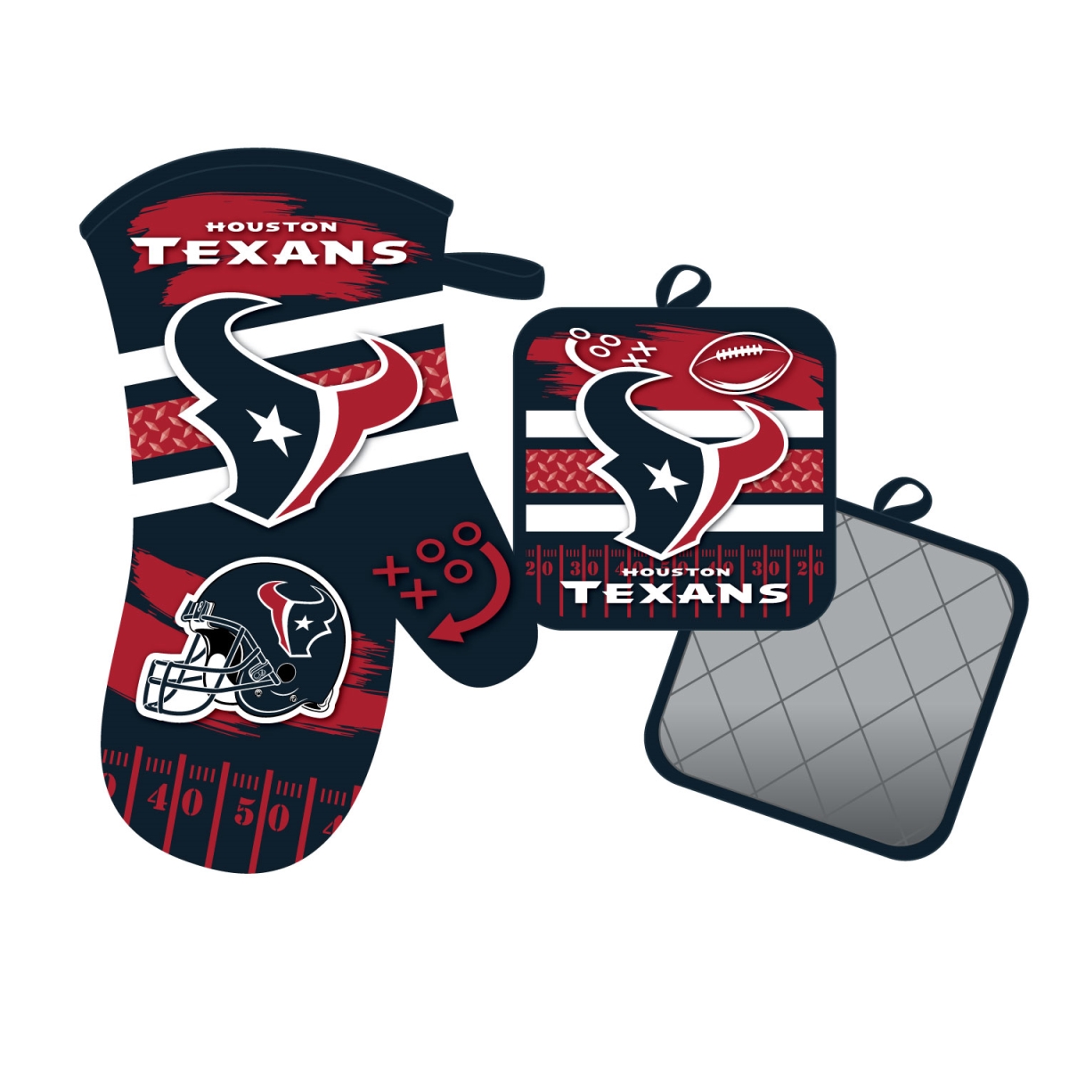 Mojo Licensing 9468800615 Houston Texans Oven Mitt & Pot Holder Set