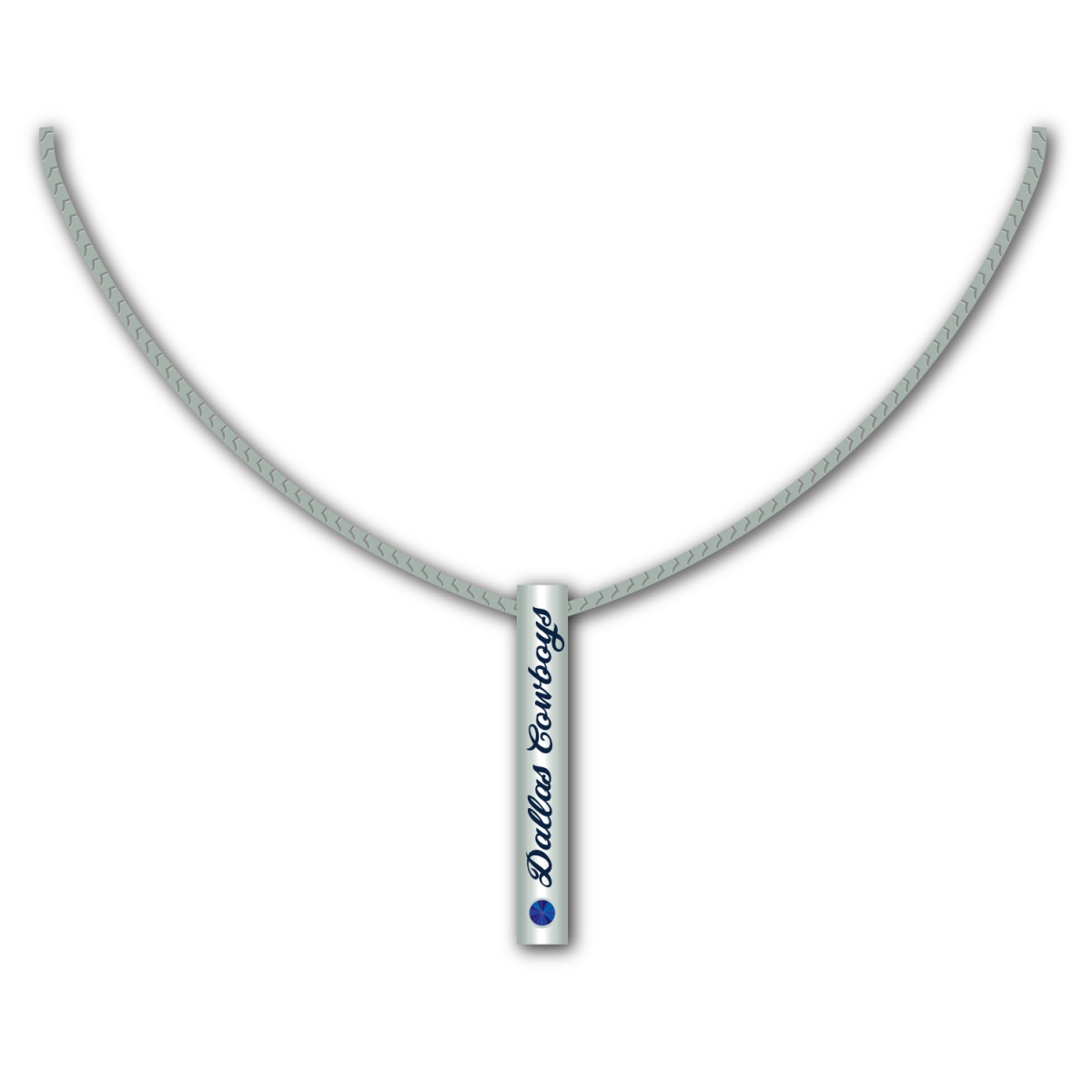 Mojo Licensing 9468804757 Dallas Cowboys Necklace - Silver Bar
