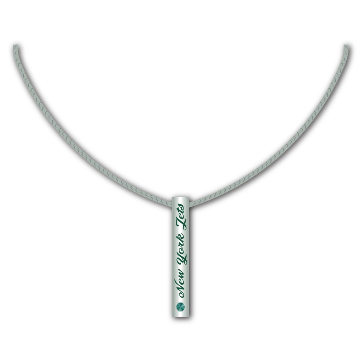 Mojo Licensing 9468804773   York Jets Necklace - Silver Bar
