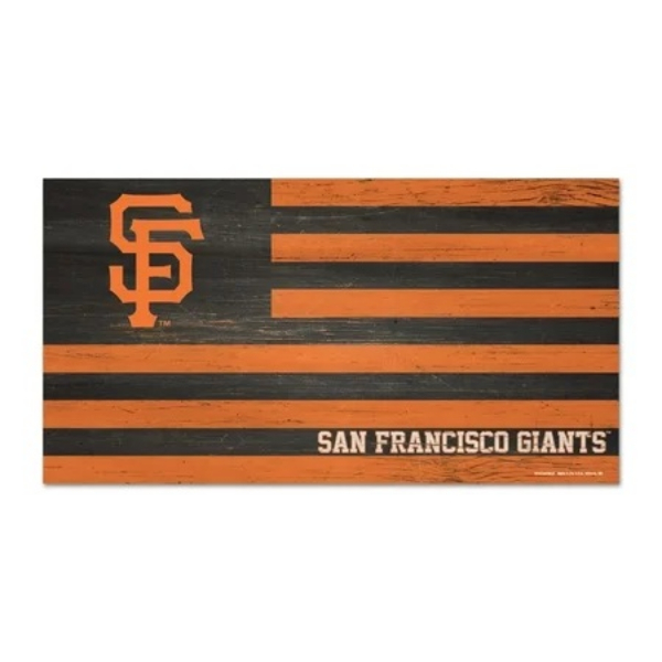 9416610989 9 x 17 in. San Francisco Giants Sign - Wood Flag