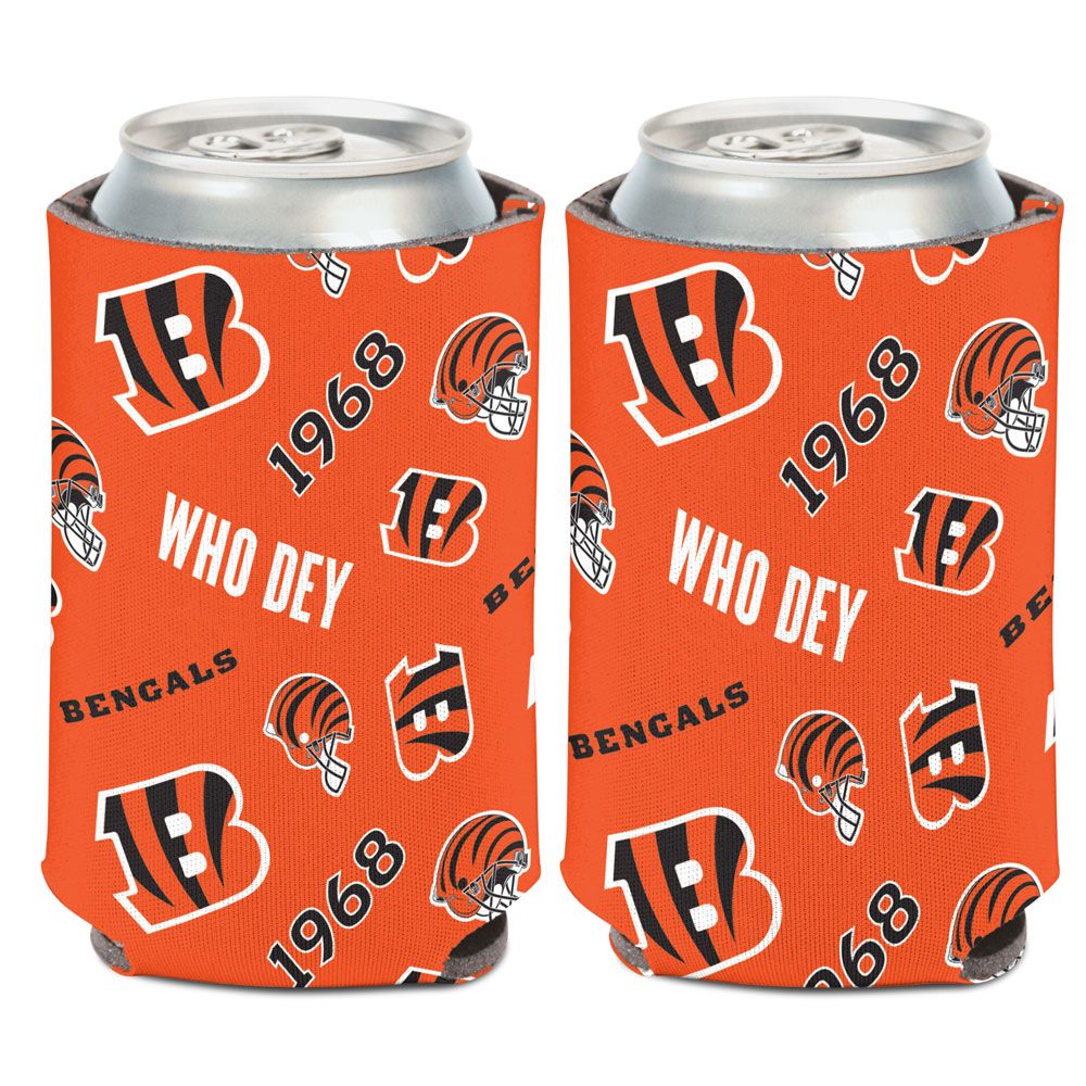 9416629437 Cincinnati Bengals Can Cooler - Scatter Print Design
