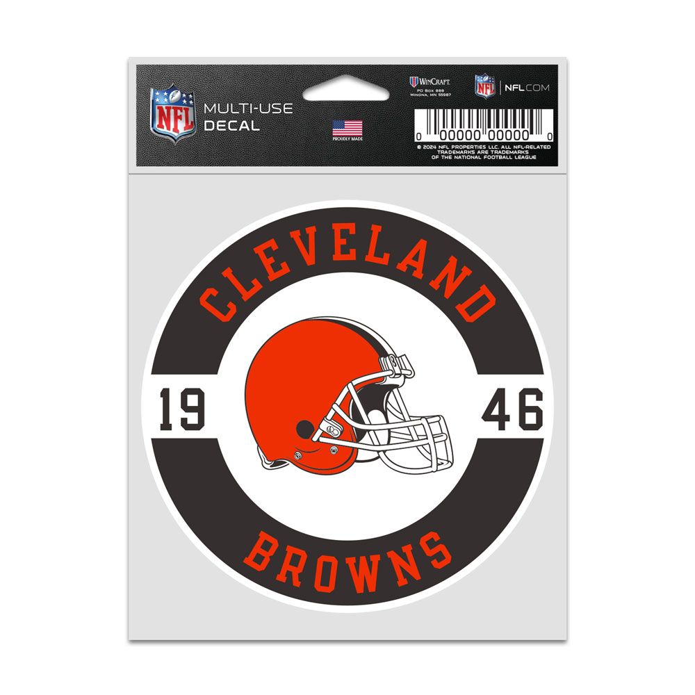 9416636951 3.75 x 5 in. Cleveland Browns Decal - Patch Fan