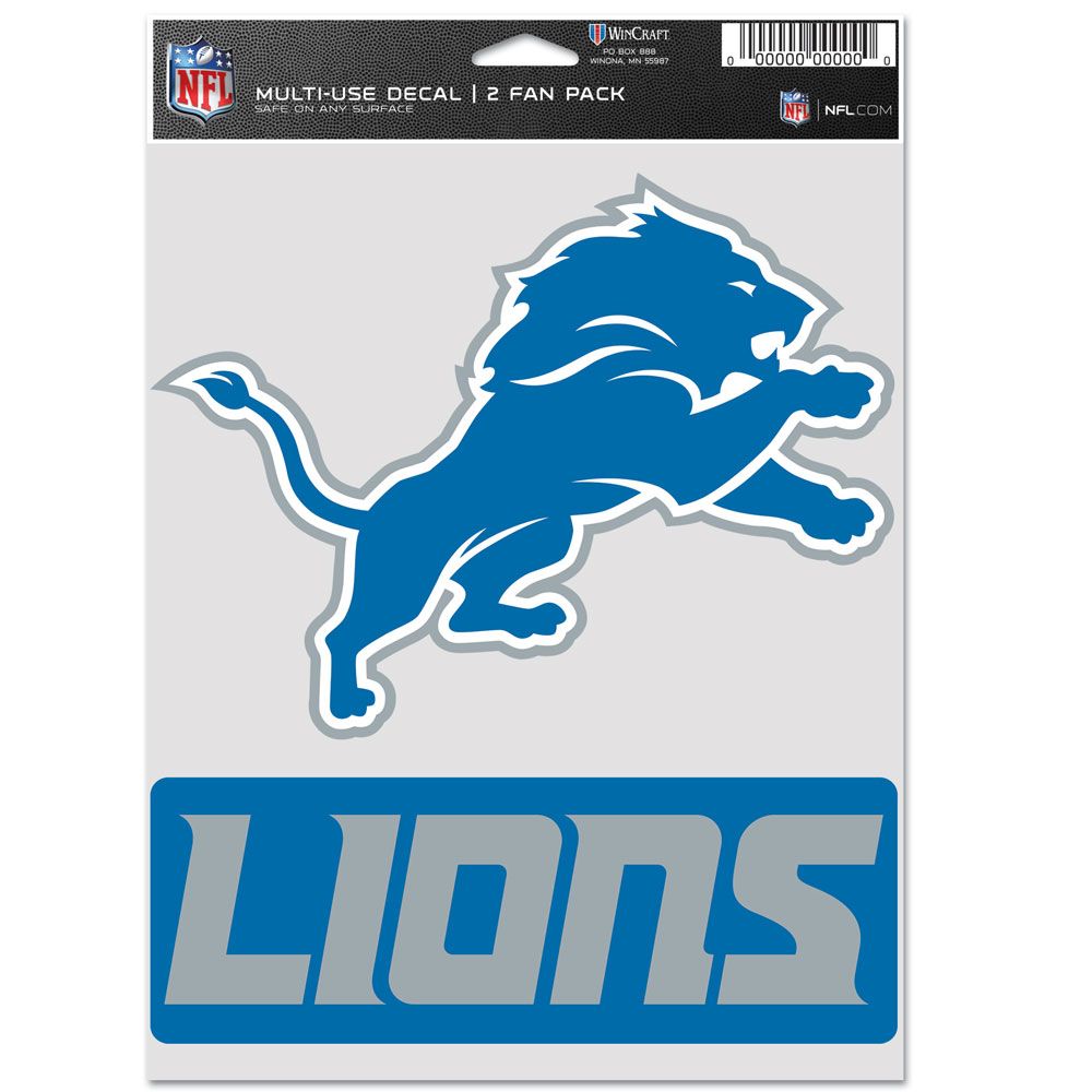 9416638060 Detroit Lions Decal Multi Use Fan - Pack of 2