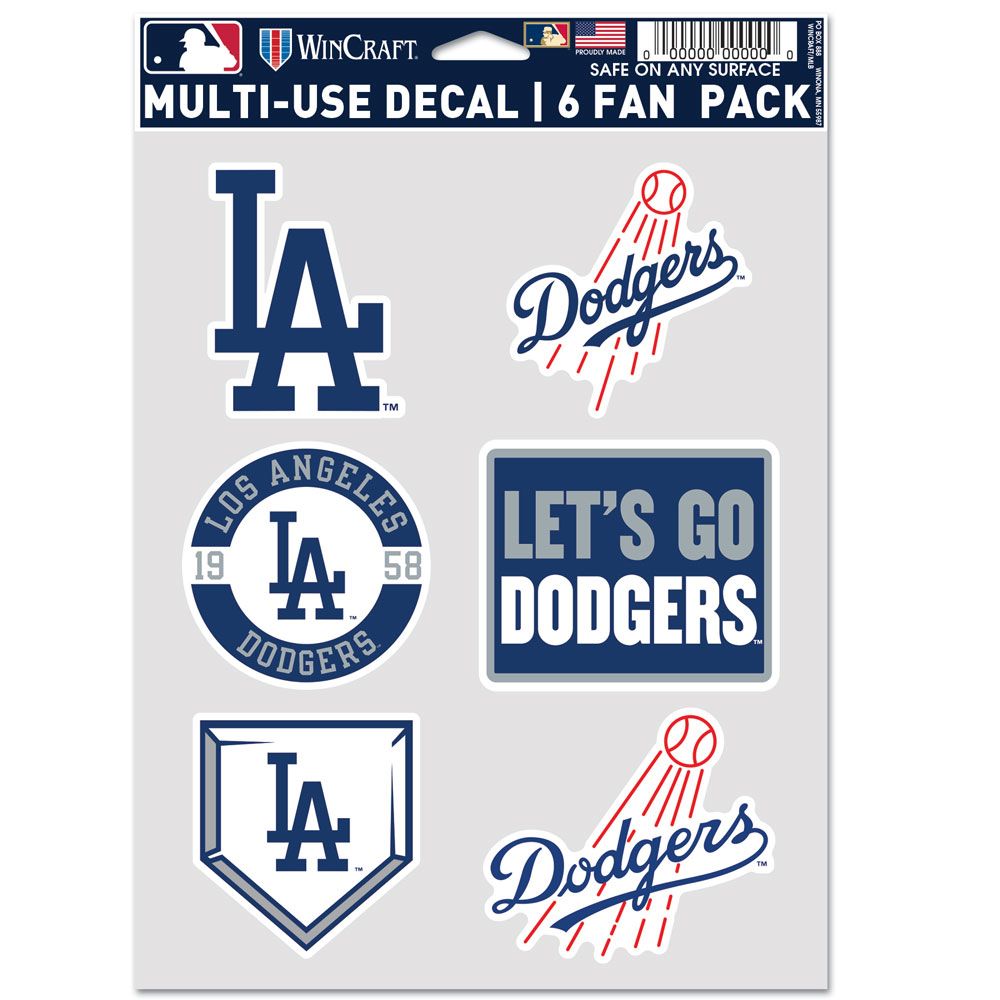9416643742 Los Angeles Dodgers Decal - Multi Use Fan - Pack of 6