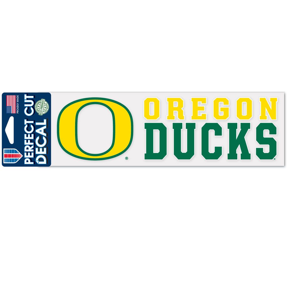 3208549953 3 x 10 in. Oregon Ducks Decal - Perfect Cut Color