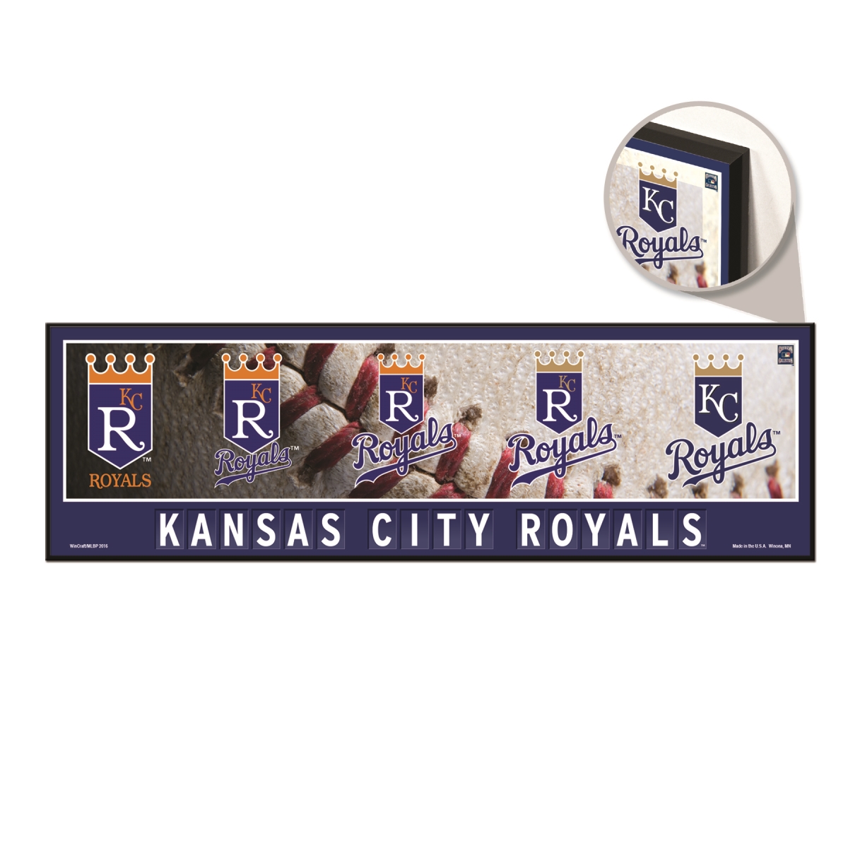 3208554727 9 x 30 in. Kansas City Royals Sign - Wood Evolution