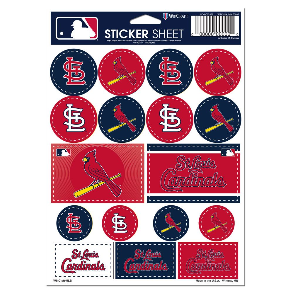 3208527175 5 x 7 in. Vinyl St. Louis Cardinals Decal Sheet