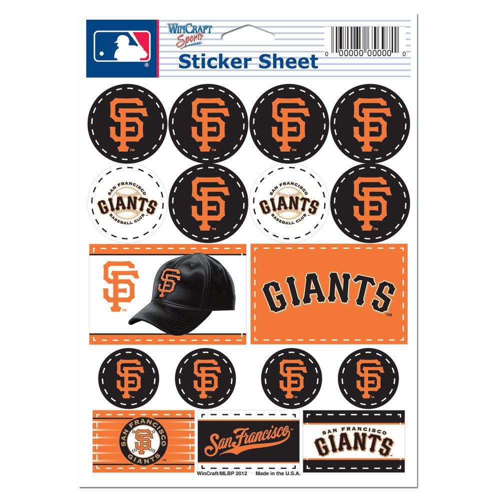 3208527204 5 x 7 in. San Francisco Giants Decal Sheet - Vinyl