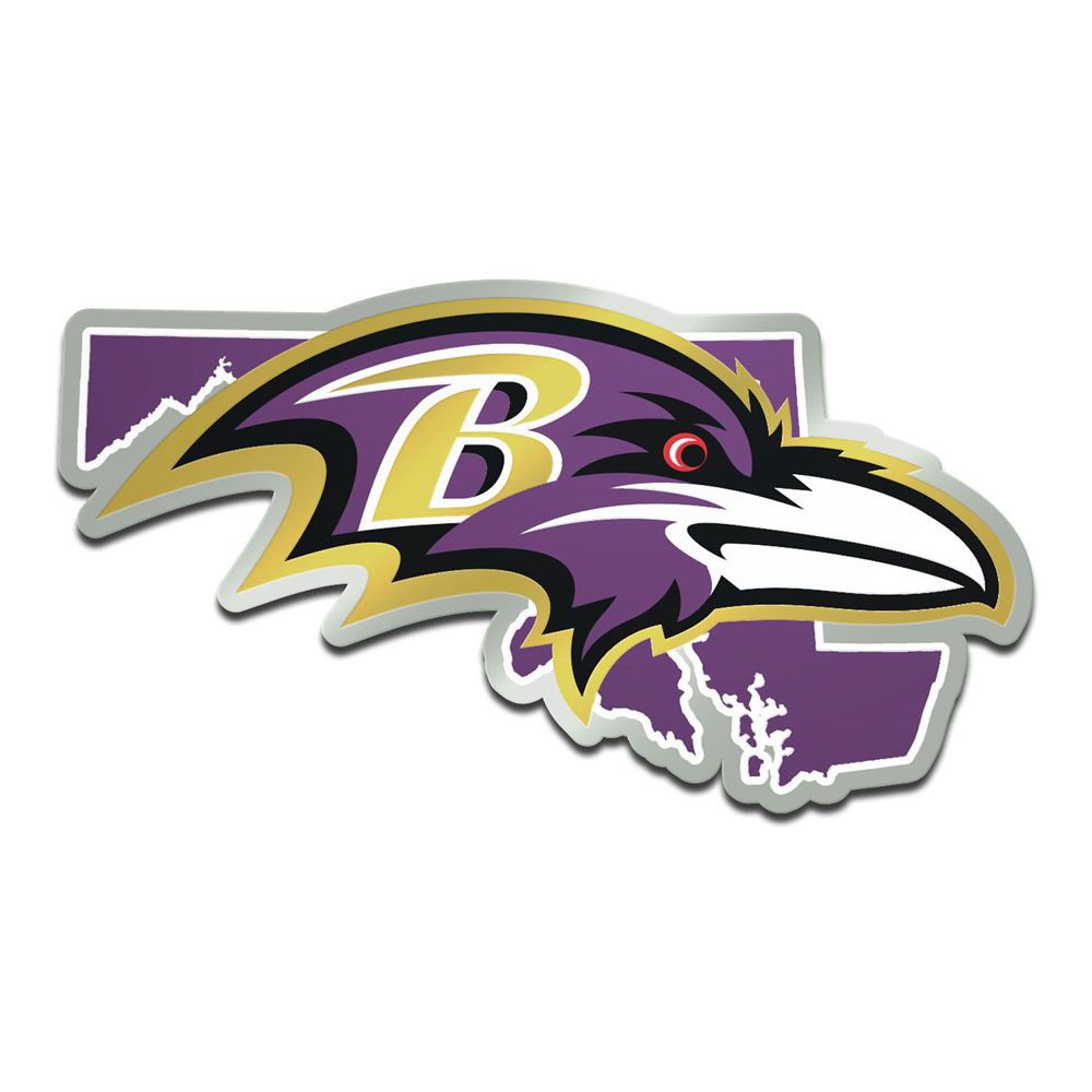 1493499030 Baltimore Ravens Auto Emblem Acrylic State Shape