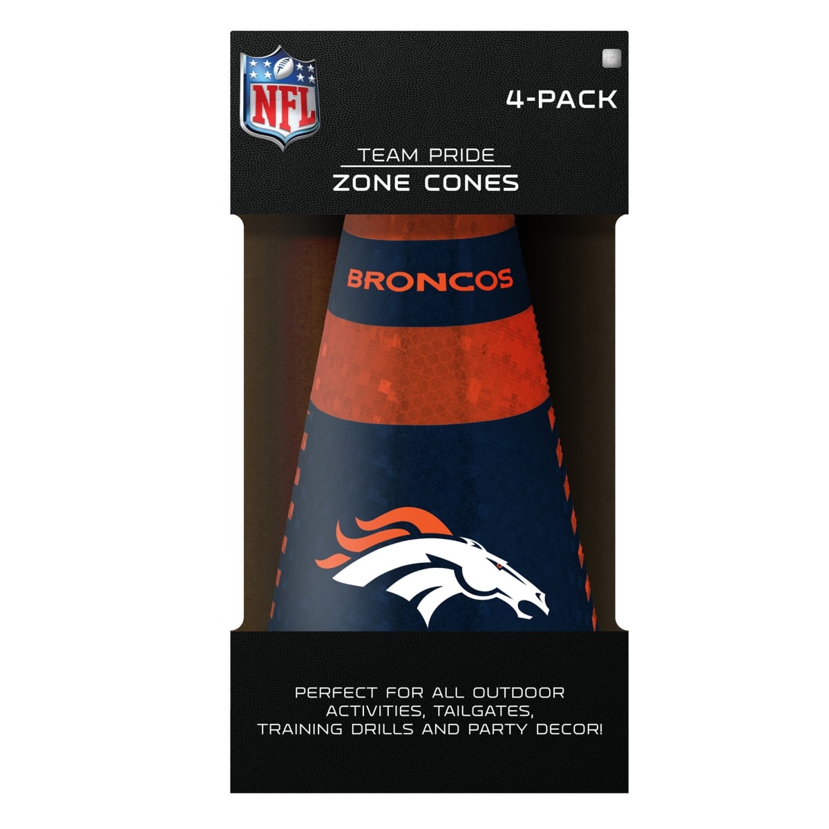 4033141892 Denver Broncos Zone Cones - Pack of 4
