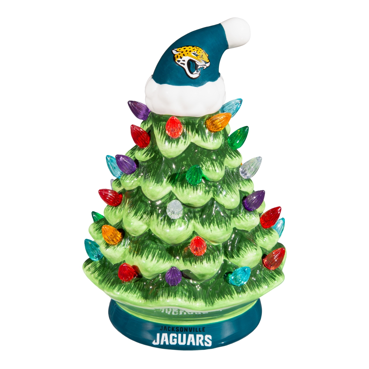 194639627 4 in. Jacksonville Jaguars Christmas Tree - LED Tabletop