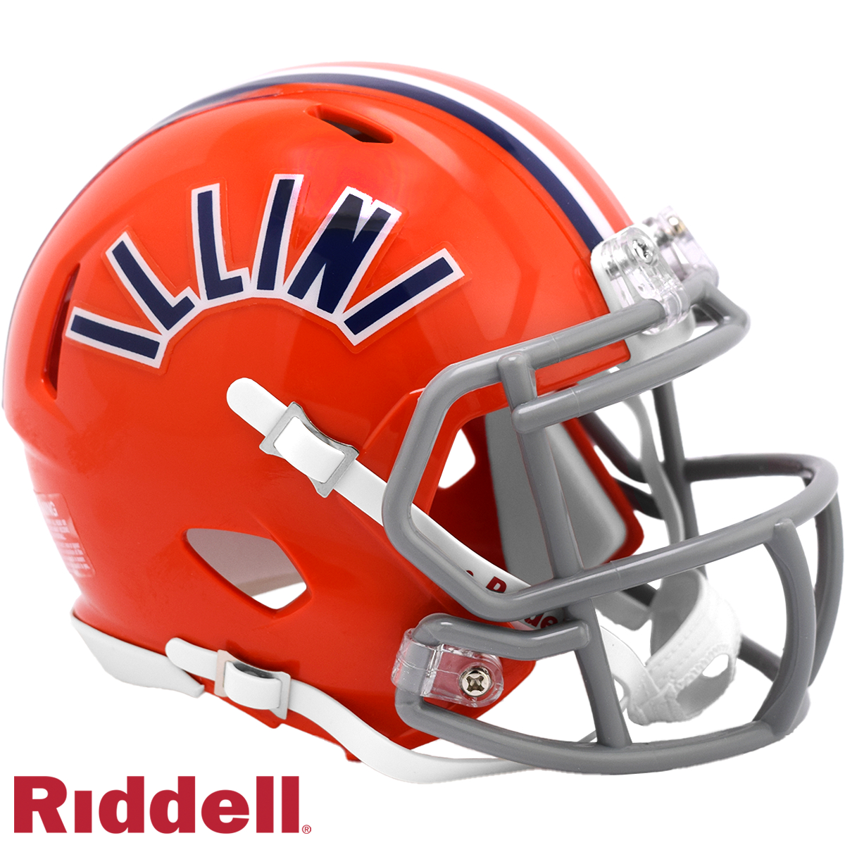 9585590433 Illinois Fighting Illini Helmet -  Replica Mini Speed Style Arched Illini T & B