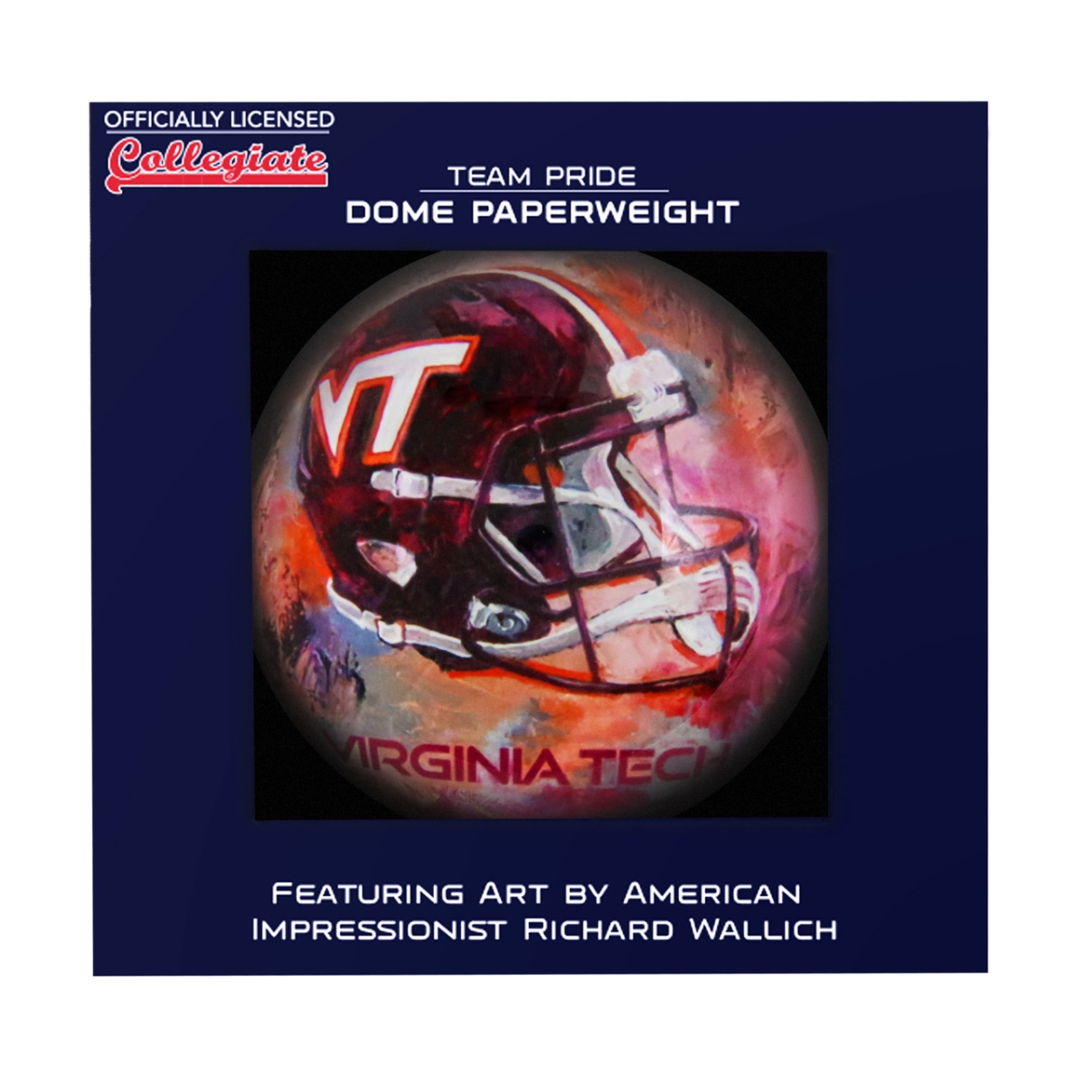 1007944668 Virginia Tech Hokies Paperweight Domed
