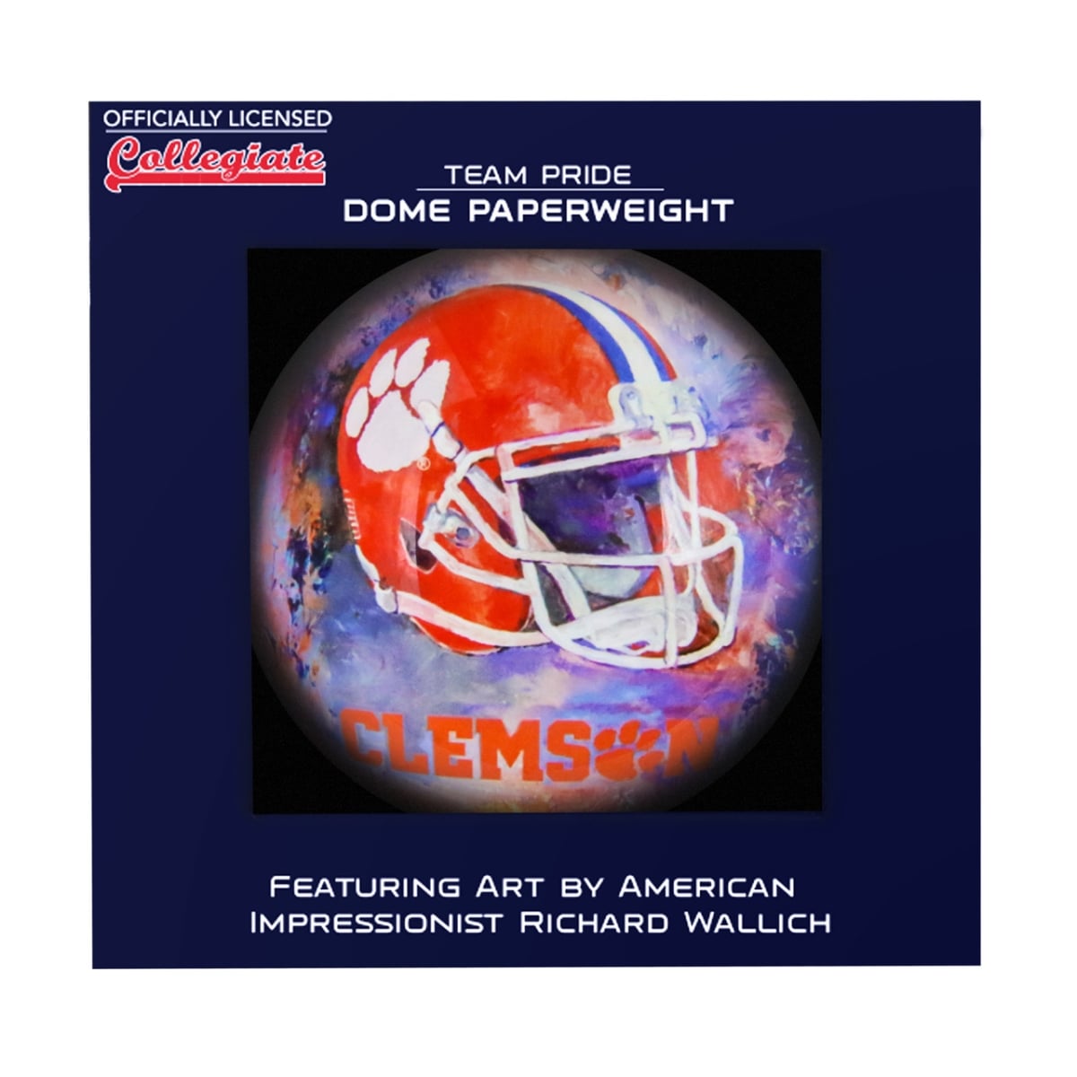 1007944653 Clemson Tigers Paperweight Domed