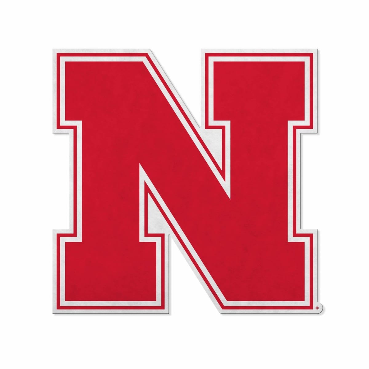 1140743630 Nebraska Cornhuskers Pennant Shape Cut Logo Design
