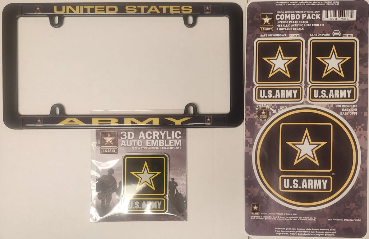 1493499086 US Army Auto Accessory Combo Kit