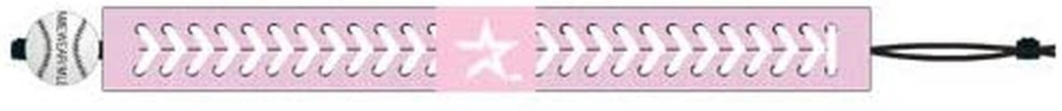4421402846 Houston Astros Bracelet - Baseball Leather Pink