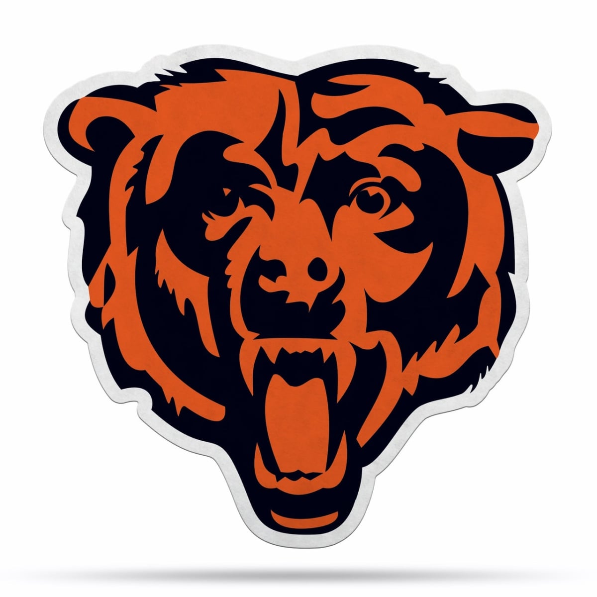 6734579122 Chicago Bears Pennant Shape Cut Logo Design