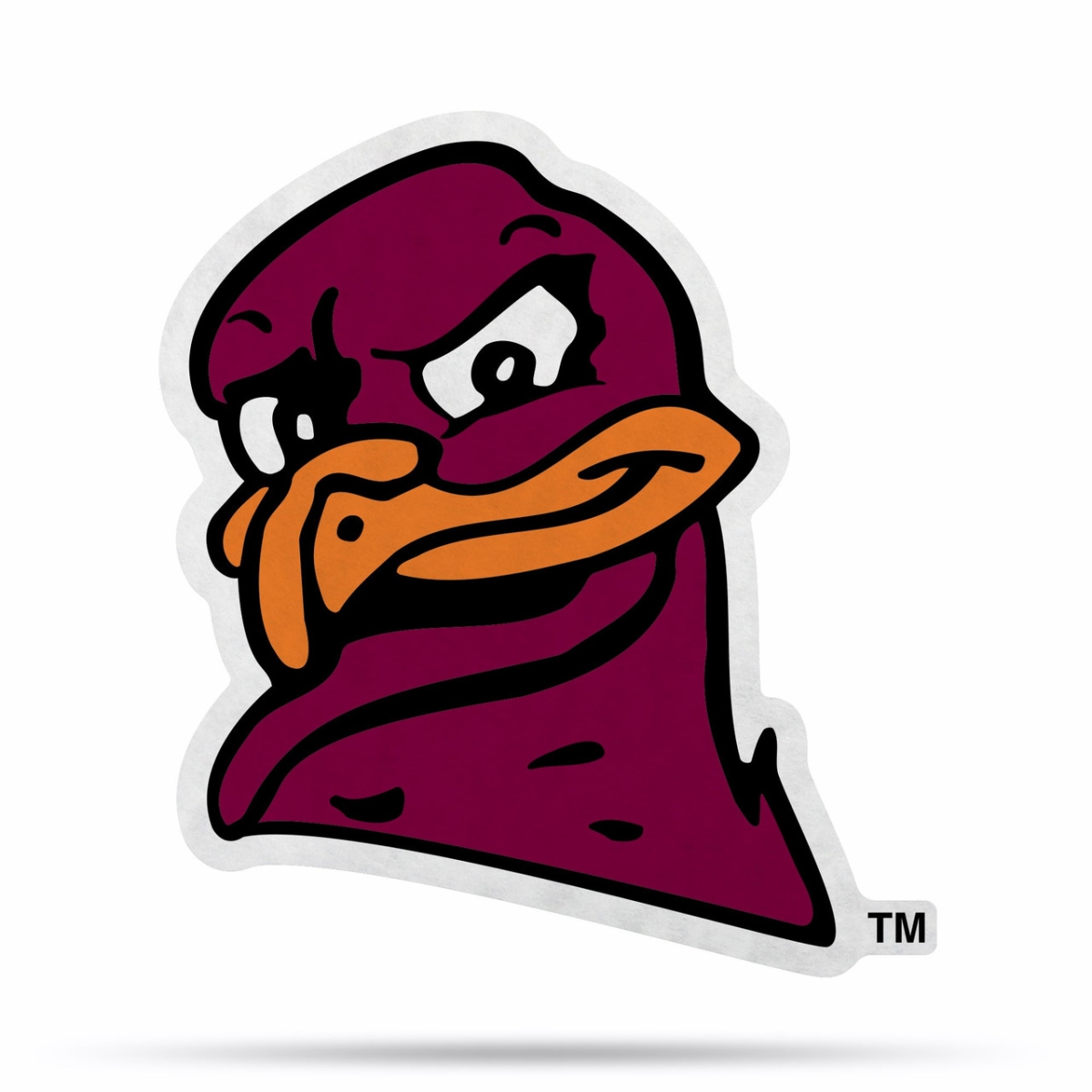 6734581227 Virginia Tech Hokies Pennant Shape Cut Mascot Design