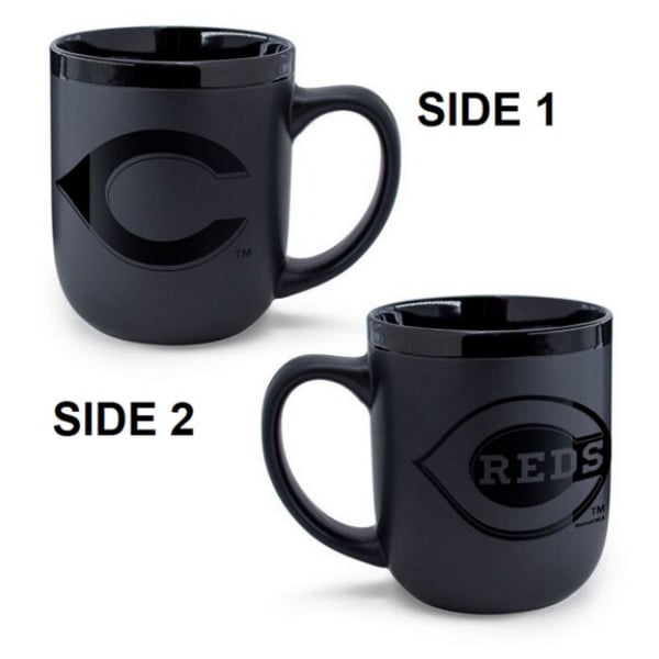 9416656998 17 oz Cincinnati Reds Coffee Mug - Matte Black
