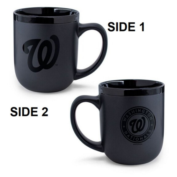 9416656990 17 oz Washington Nationals Coffee Mug - Matte Black
