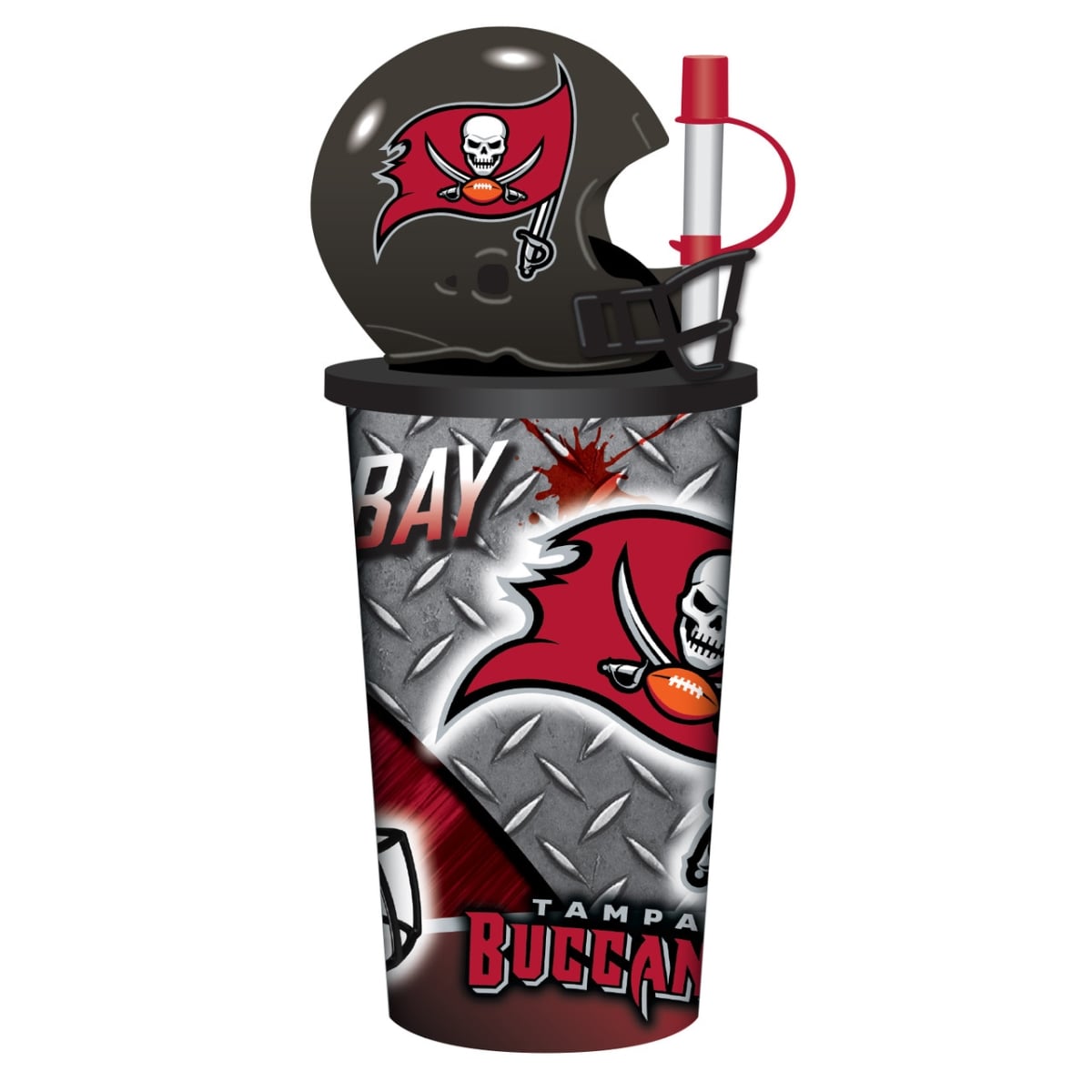 9468808241 Minnesota Vikings Helmet Cup with Straw - Plastic