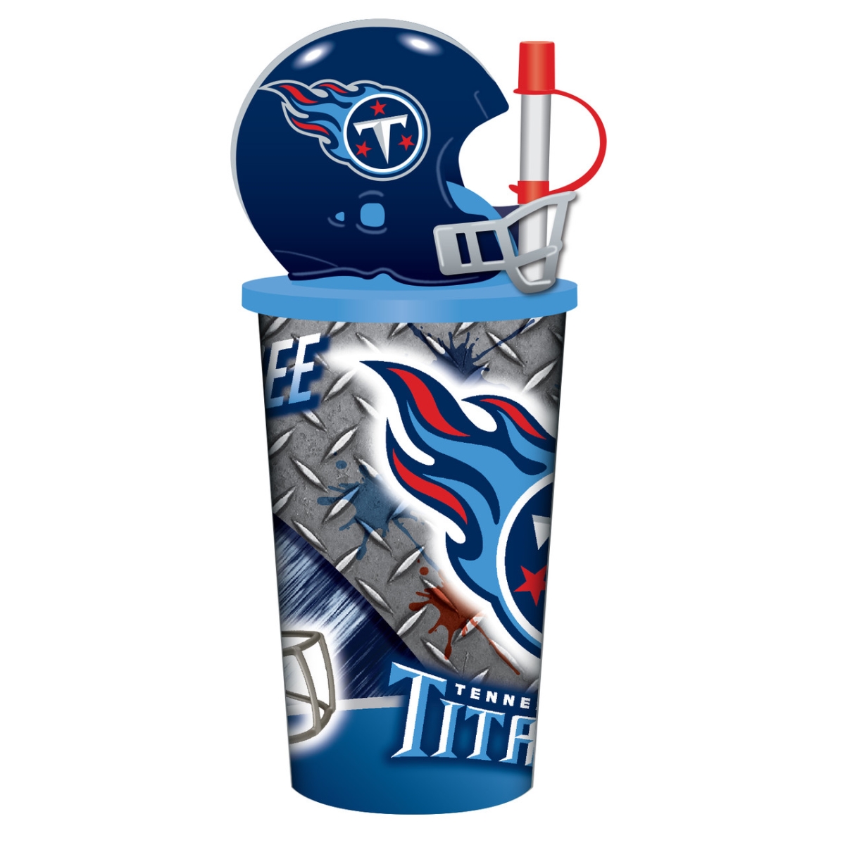 9468808251 Tennessee Titans Helmet Cup with Straw - Plastic