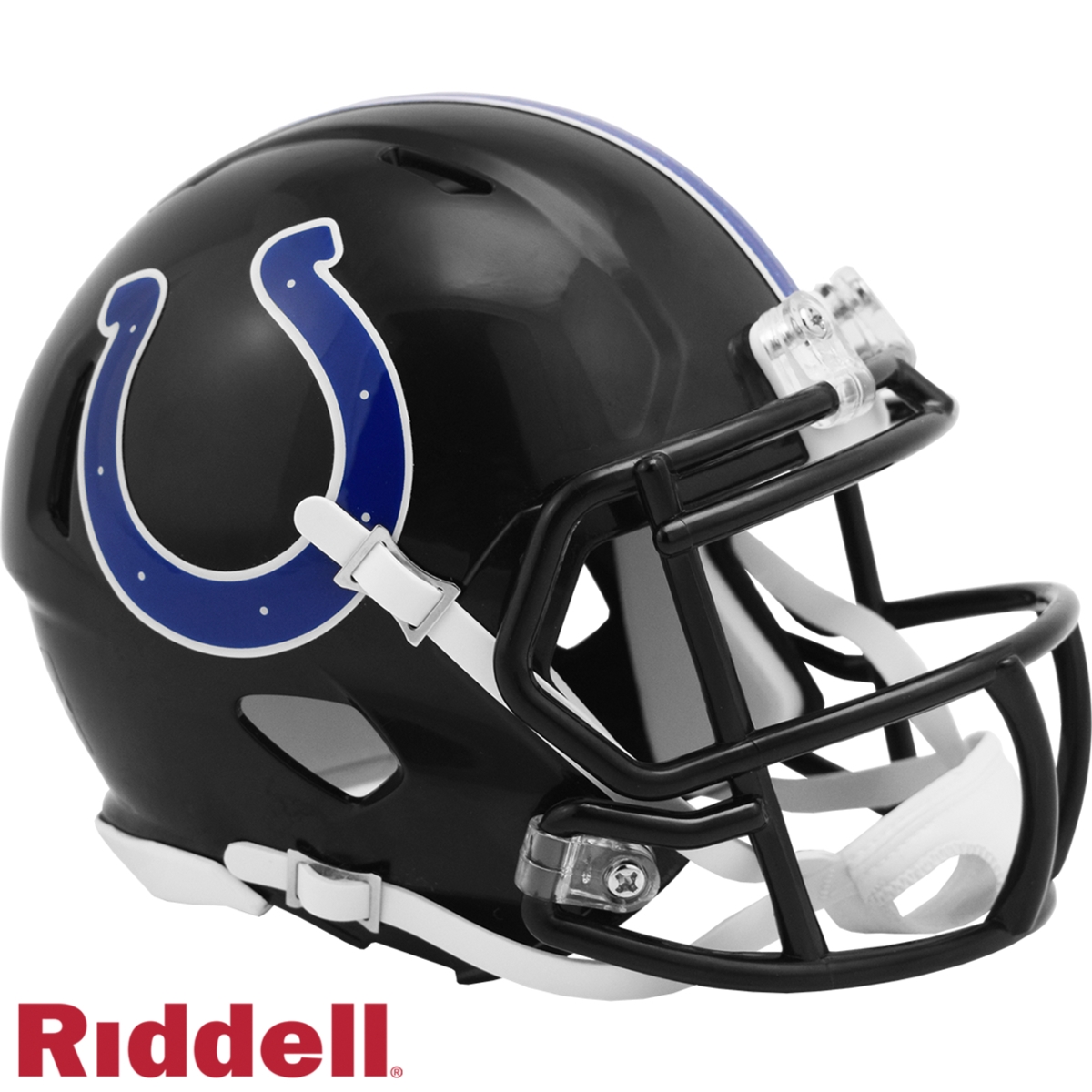 9585563871 Indianapolis Colts Helmet - Riddell Replica Mini Speed Style On-Field Alternate 2023 Indiana Nights