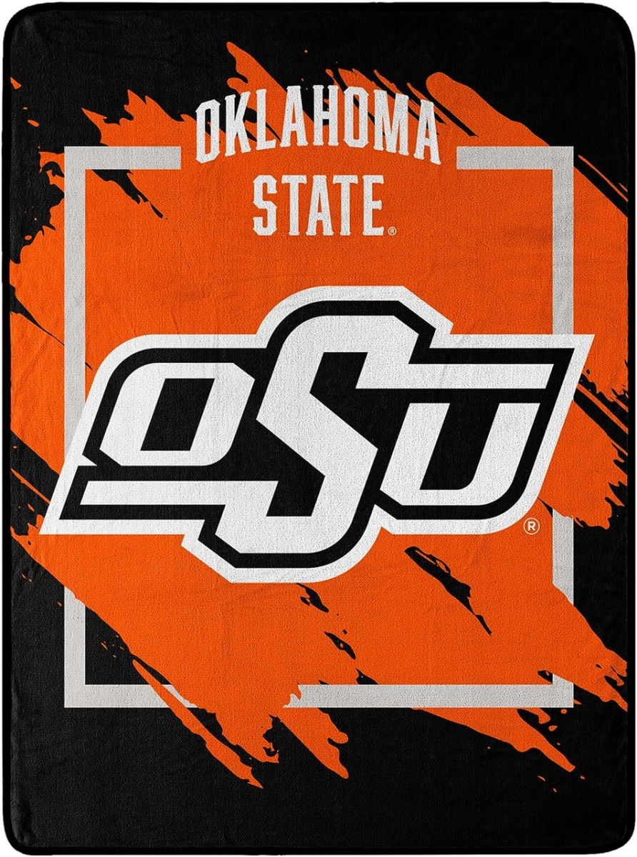 9060433040 46 x 60 in. Oklahoma State Cowboys Blanket - Micro Raschel Dimensional Design Rolled