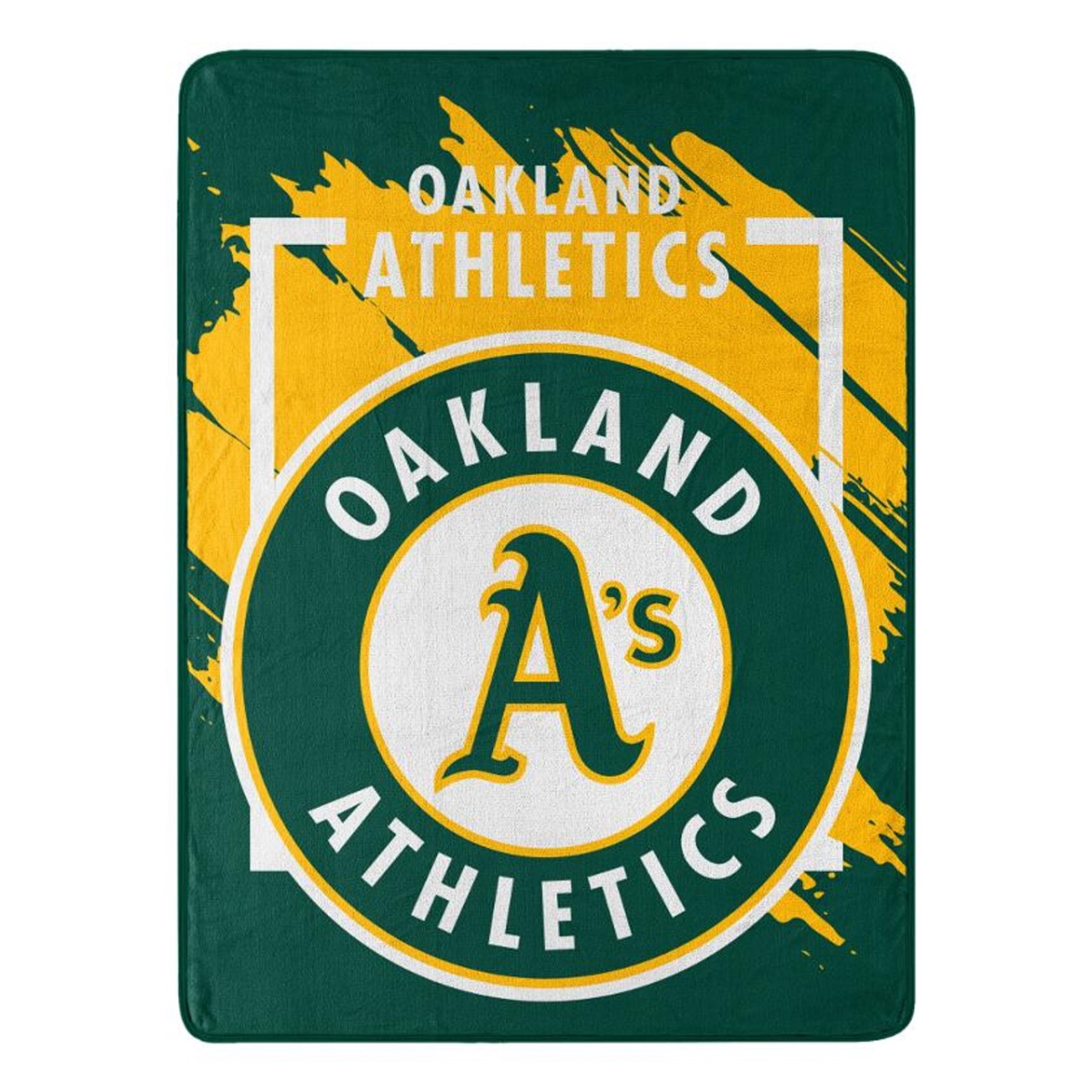 9060433073 46 x 60 in. Oakland Athletics Blanket - Micro Raschel Dimensional Design Rolled