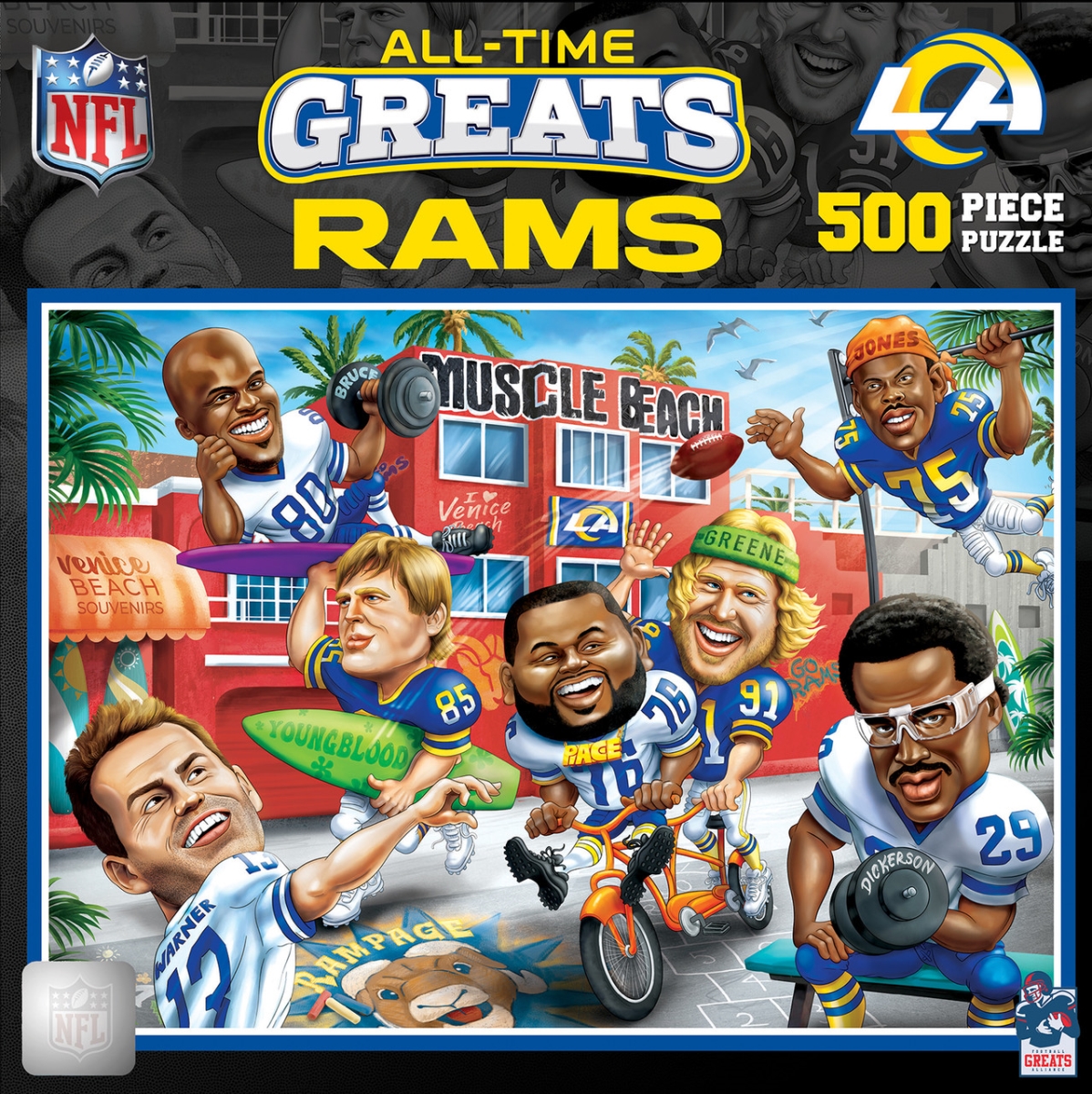 598801951 Los Angeles Rams Puzzle - All-Time Greats - 500 Piece
