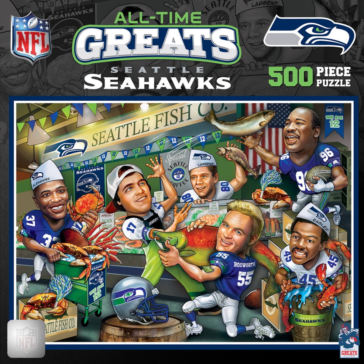 598801954 Seattle Seahawks Puzzle - All-Time Greats - 500 Piece