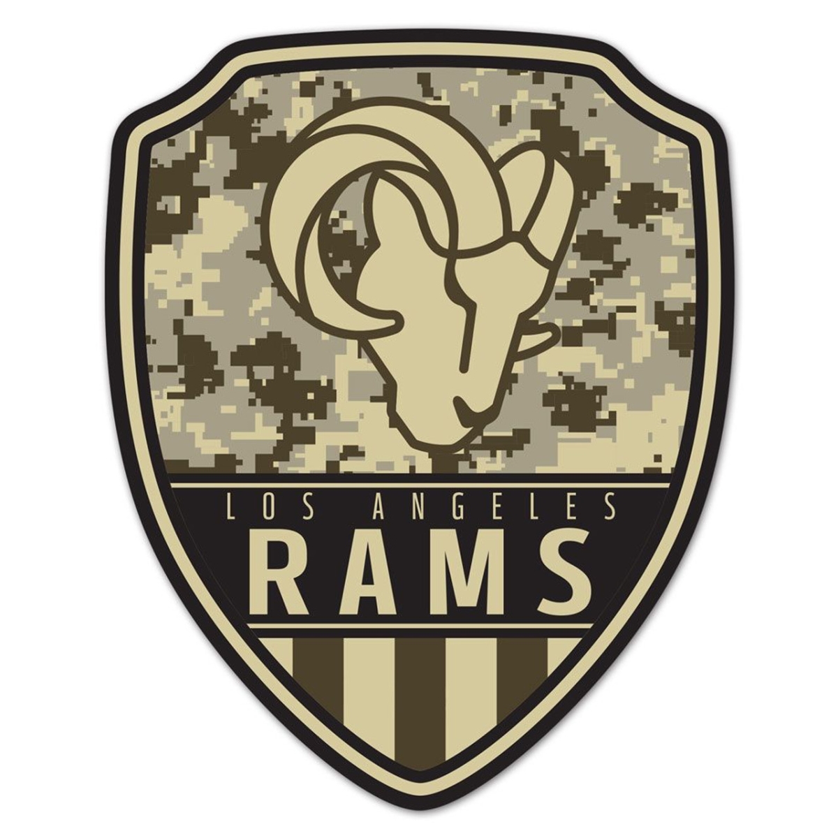 9416662386 11 x 14 in. Los Angeles Rams Sign Wood - Shield Shape