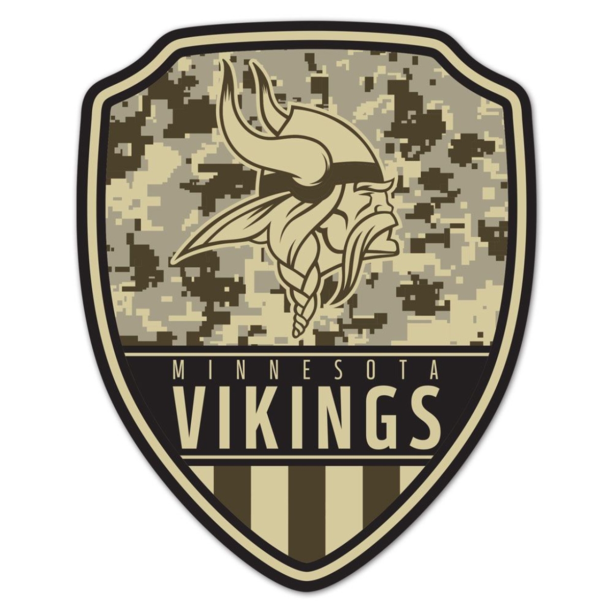9416662393 11 x 14 in. Minnesota Vikings Sign Wood - Shield Shape