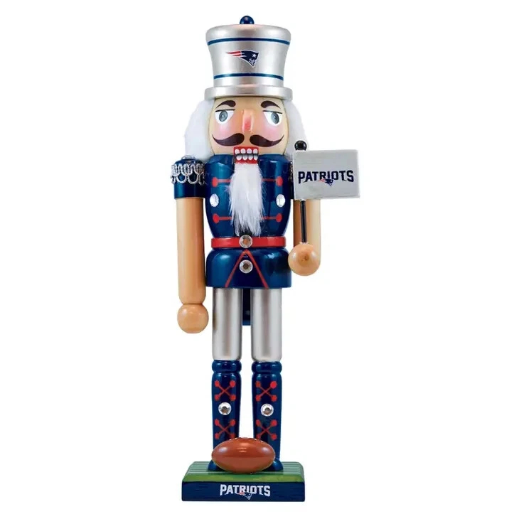 598800927 12 in.   England Patriots Nutcracker Home Decor