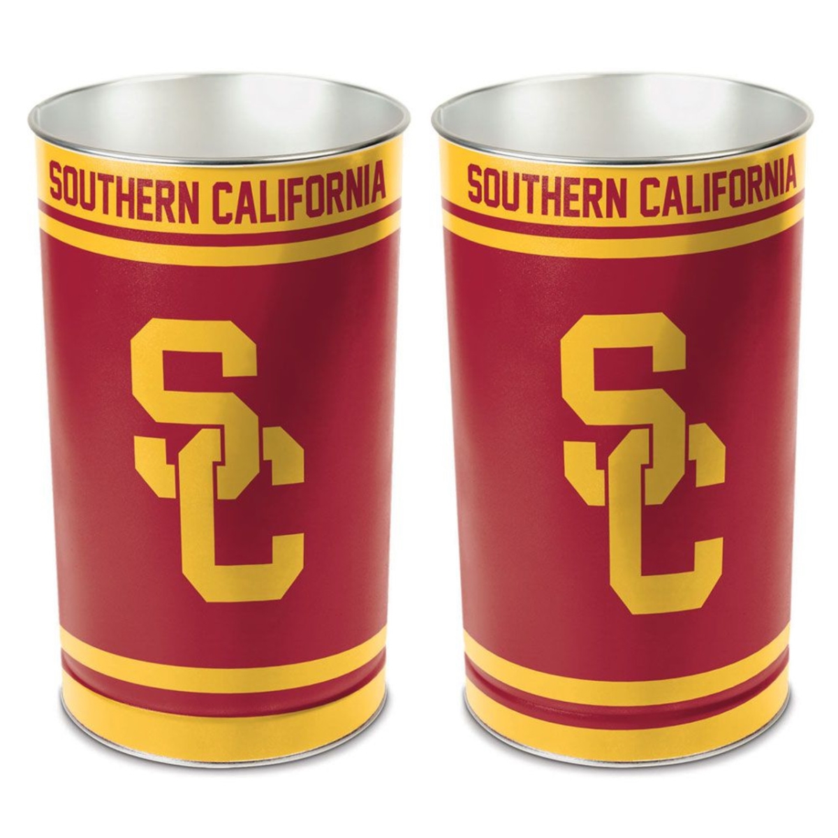 1094304866 15 in. USC Trojans Wastebasket
