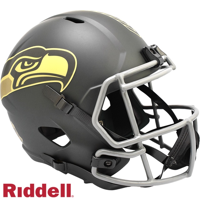 9585500915 Seattle Seahawks Replica Full Size Speed Style Helmet - Salute to Service 2025