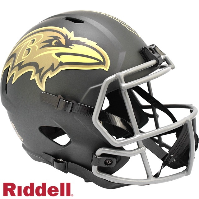 9585500913 Baltimore Ravens Replica Full Size Speed Style Helmet - Salute to Service 2025