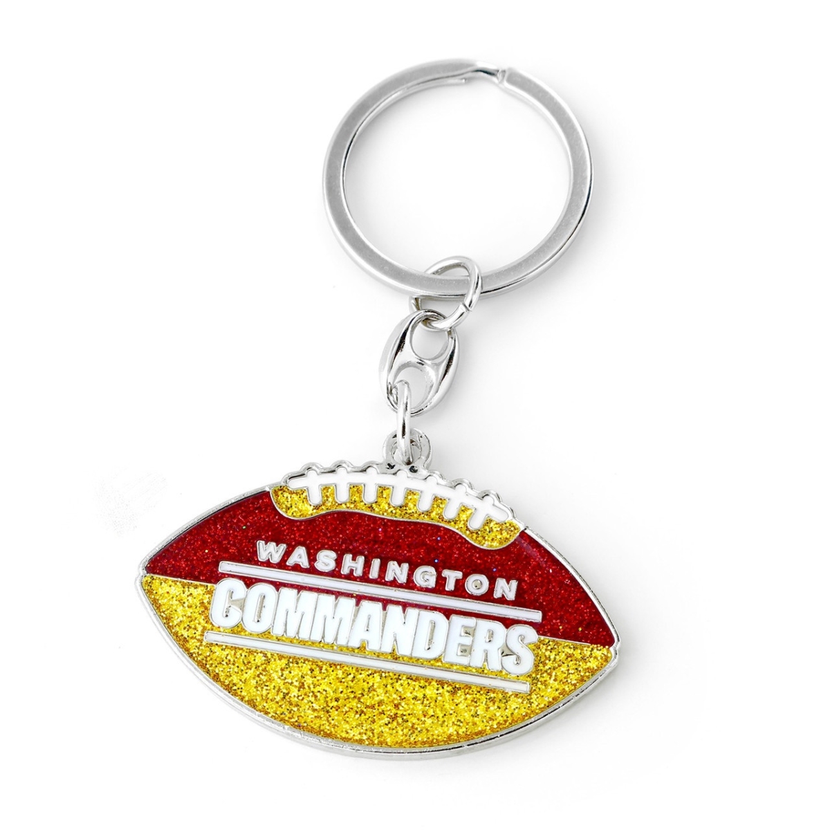 6326475371 Washington Commanders Football Glitter Keychain
