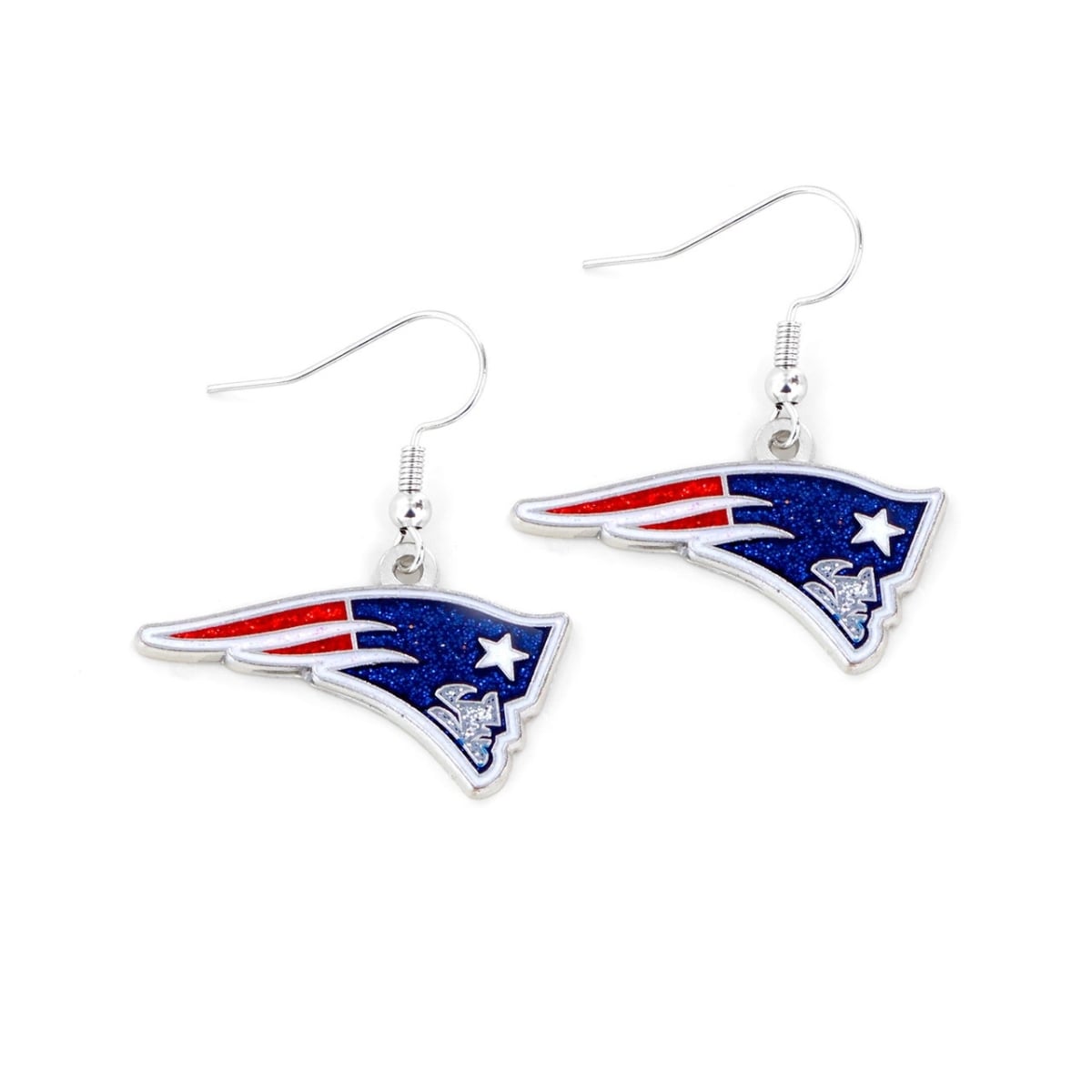 6326478975   England Patriots Glitter Dazzle Earrings